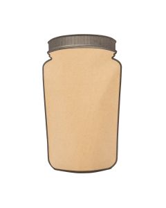 SP7K Kraft Mason Jar Shaped Pouch - 6" x 3 1/8" x 10"