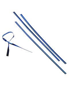 TT6MB Blue Metallic Plastic Twist Tie - 6" x 5/32"