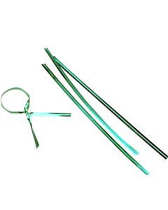 TT6MGR Green Metallic Plastic Twist Tie - 6" x 5/32"