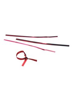 TT6MR Red Metallic Plastic Twist Tie - 6" x 5/32"