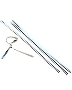 TT6MS Silver Metallic Plastic Twist Tie - 6" x 5/32"