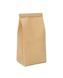 TTB1K Kraft Tin Tie Bag - 3 3/8" x 2 1/2" x 7 3/4"
