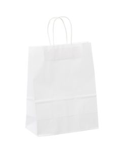 WPHB1096 White Paper Handle Bags - 10" x 5" x 13"