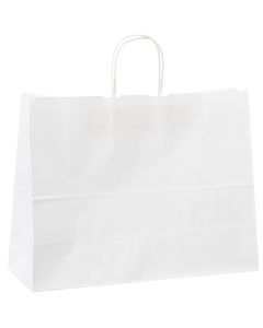 WPHB1696 White Paper Handle Bags - 16" x 6" x 12 1/2"