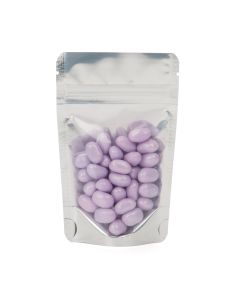 ZBGB1 Matte Black Backed Stand Up Zipper Pouch - 3 1/8" X 2" X 5 1/8"