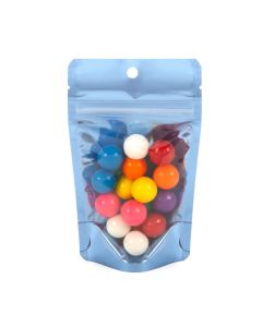 ZBGB1BL  Blue Zipper Gusset Bag/ Hang Hole - 3 1/8" X 2" X 5 1/8"