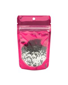 ZBGB1FS  Fuchsia Zipper Gusset Bag/ Hang Hole - 3 1/8" X 2" X 5 1/8"