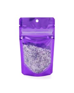 ZBGB1VL Violet Zipper Gusset Bag/Hang Hole - 3 1/8" X 2" X 5 1/8"