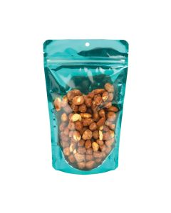 ZBGB3TL Teal Zipper Gusset Bag/Hang Hole - 5 1/8" x 3 1/8" x 8 1/8"