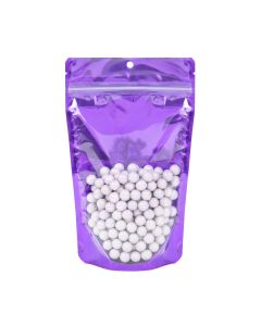 ZBGB3VL Violet Zipper Gusset Bag/Hang Hole - 5 1/8" x 3 1/8" x 8 1/8"