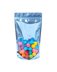 ZBGB4BL Blue Zipper Gusset Bag/Hang Hole - 6 3/4"x3 1/2"x11 1/4"