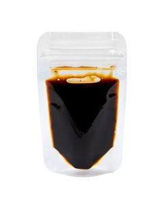 ZBGL1 Clear Liquid and Freezer Safe Stand Up Zipper Pouch - 3 1/8" x 2" x 5 1/8"