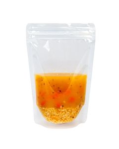 ZBGL7 Clear Liquid and Freezer Safe Stand Up Zipper Pouch - 5 7/8" x 3 1/2 x 9 1/8"