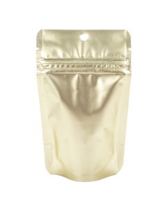 ZBGM1MG Matte Gold Metallized Zipper Pouch - 3 1/8" x 2" x 5 1/8"