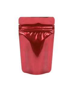 ZBGM1R Metallized Red Stand Up Zipper Pouch – 3 1/8” x 2” x 5 1/8”