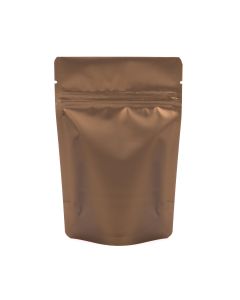 ZBGM2BZ Metallized Bronze Stand Up Zipper Pouch – 4” x 2 3/8” x 6”