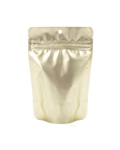 ZBGM2MG Matte Gold Metallized Zipper Pouch - 4" x 2 3/8" x 6"