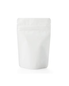 ZBGM2MW White Matte Zipper Pouch - 4" x 2 3/8" x 6"