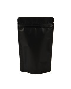 ZBGM3MB Black Matte Zipper Gusset Bag - 5 1/8" X 3 1/8" X 8 1/8"
