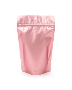 ZBGM3RG Rose Gold Metallized Zipper Gusset Bag - 5 1/8" x 3 1/8" x 8 1/8"