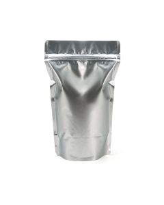 ZBGM3S Metallized Silver Stand Up Zipper Pouch – 5 1/8” x 3 1/8” x 8 1/8”