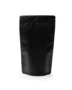 ZBGM4MB Matte Black Metallized Zipper Gusset Bag - 6 3/4" X 3 1/2" X 11 1/4"