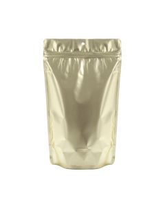 ZBGM4MG Matte Gold Metallized Zipper Gusset Bag - 6 3/4" x 3 1/2" x 11 1/4"