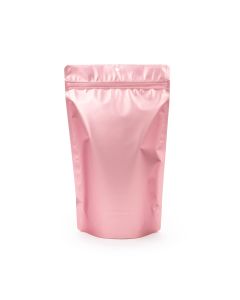 ZBGM4RG Rose Gold Metallized Zipper Gusset Bag - 6 3/4" x 3 1/2" x 11 1/4"