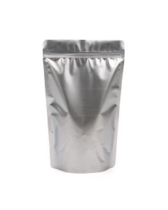 ZBGM4S Metallized Silver Stand Up Zipper Pouch – 6 ¾” x 3 ½” x 11 ¼”