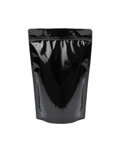 ZBGM5B Metallized Black Stand Up Zipper Pouch – 8 ¼” x 3 ½” x 11 ½”