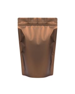ZBGM6BZ Metallized Bronze Stand Up Zipper Pouch – 9” x 4 ¾” x 13 ½”