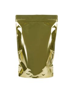 ZBGM6SG Metallized Shimmer Gold Stand Up Pouch - 9" X 4 3/4" X 13 1/2"