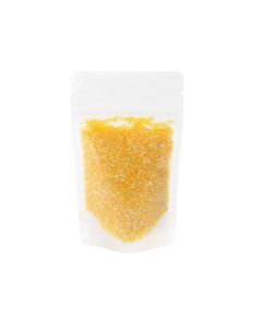 ZBGR1WC White Rice Paper Stand Up Zipper Pouch with Clear Front – 3 1/8” x 2” x 5 1/8”