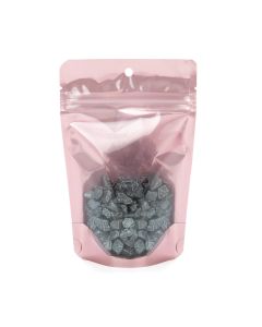 ZBGRG2 Matte Rose Gold Backed Stand Up Zipper Pouch- 4" X 2 3/8" X 6"