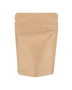 ZBGSK2 Kraft Stand Up Zipper Pouch – 4” x 2 3/8” x 6”