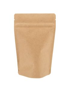 ZBGSK3 Kraft Stand Up Zipper Pouch – 5 1/8” x 3 1/8” x 8 1/8”