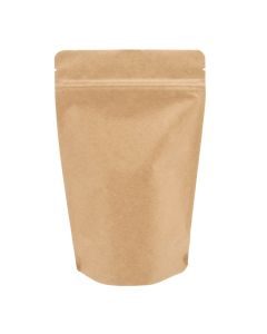 ZBGSK7 Kraft Stand Up Zipper Pouch – 5 7/8” x 3 ½” x 9 1/8”