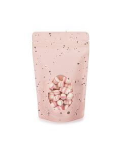 ZBGSW3EP Specialty Stand Up Zipper Pouch Pink Speckled Egg - 5 1/8" x 3 1/8" x 8 1/8"