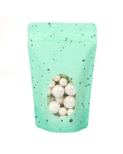 ZBGSW3ER Specialty Stand Up Zipper Pouch Robin's Egg Speckled - 5 1/8" x 3 1/8" x 8 1/8"