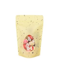ZBGSW3EY Specialty Stand Up Zipper Pouch Yellow Speckled Egg - 5 1/8" x 3 1/8" x 8 1/8"
