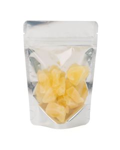 ZBGW2 White Backed Zipper Pouch Gusset Bag - 4" x 2 3/8" x 6"