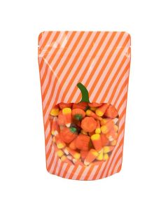 ZBGW3P Specialty Stand Up Zipper Pouch Pumpkin - 5 1/8" x 3 1/8" x 8 1/8"