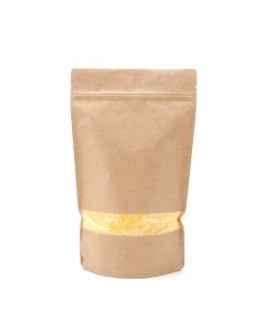 ZBGW4K Kraft Stand Up Zipper Pouch – 6 ¾” x 3 ½” x 11 ¼”