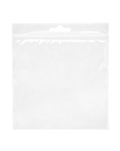 ZE66V 2 Mil Crystal Clear Zip Bags – 6” x 6” (Euro Hang Hole - With Vent Hole)