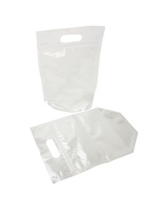 ZFG3 Zip Handle Flat Bottom Gusset Bag - 8" x 4 1/16" x 9"