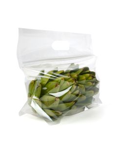 ZFG4 Zip Handle Flat Bottom Gusset Bag - 11" x 4 1/16" x 6"