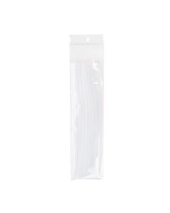ZR312 2 Mil Crystal Clear Zip Bags – 3” x 12” (Round Hang Hole)