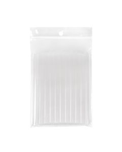 ZR3H5 2 Mil Crystal Clear Zip Bags – 3 ½” x 5” (Round Hang Hole)