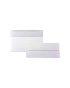 E1D0 White #10 Square Flap Premium Vellum Envelope – 4 1/8” x 9 ½”