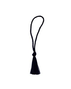 TS-BLACK 3 1/2" Black Bookmark Loop w 2" Rayon Tassel